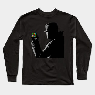 Neo Noir Detective holding colored Cube Long Sleeve T-Shirt